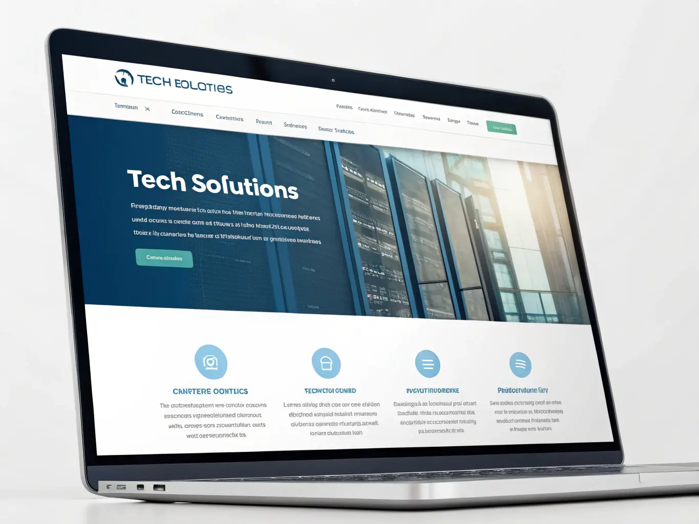 A clean, modern website design showcasing XirfadTech Solutions' branding work, with a focus on sleek typography and a minimalist layout, emphasizing the company's expertise in creating visually appealing online experiences.